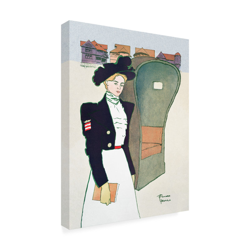 Œuvre sur toile, bolologiste Edward Penfield, H 19 po x l 14 po