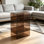 Table de bout moderne avec rangement ouvert en acrylique, table d'appoint étroite à trois couches dans le salon et la chambre à coucher