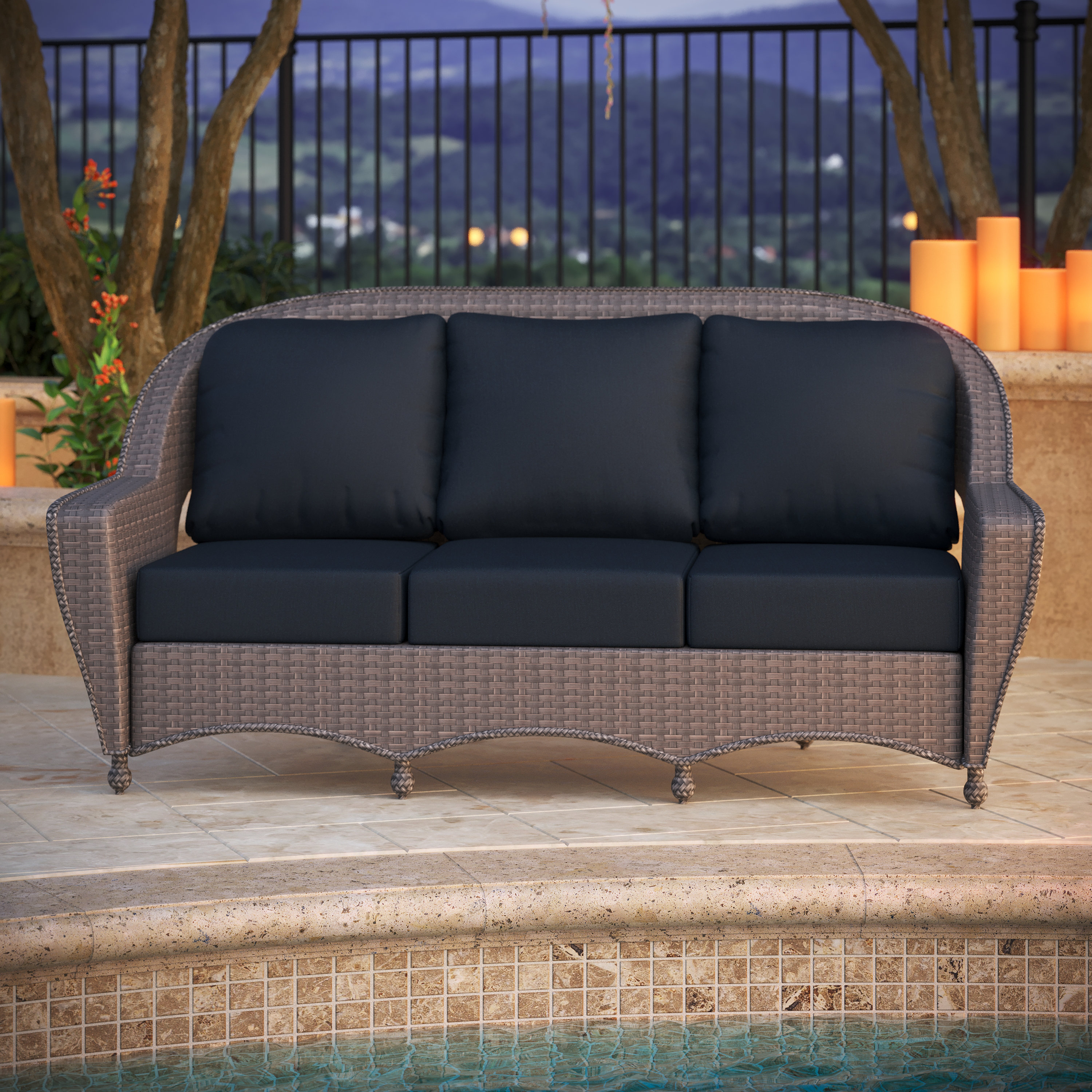 Rolston 3pc outdoor replacement online loveseat sofa cushion set