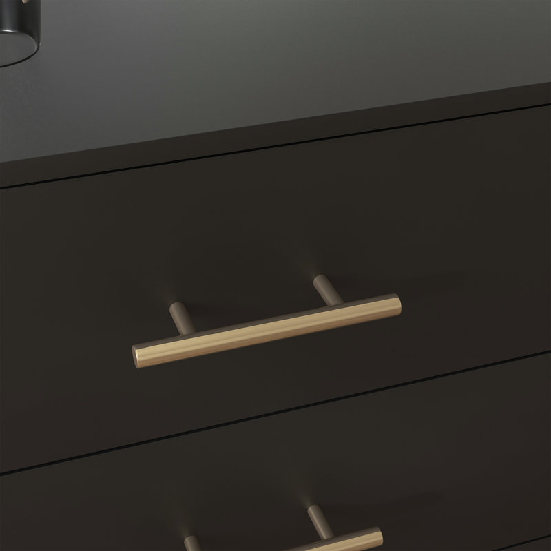 Commode 6 tiroirs Blayre, Noir