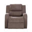 Fauteuil inclinable manuel, dossier capitonné, similicuir brun