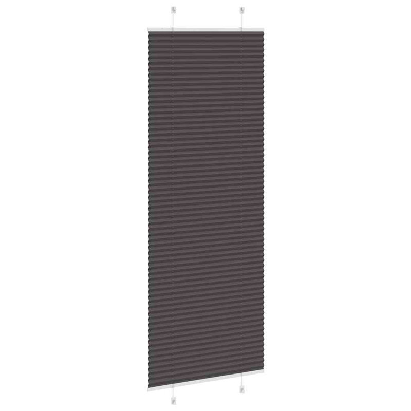 Room Darkening Pleated Blind, Black, 75cmW x 200cmL