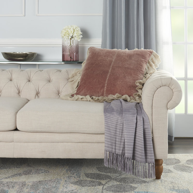  Housse de coussin carré et insert, Rosé
