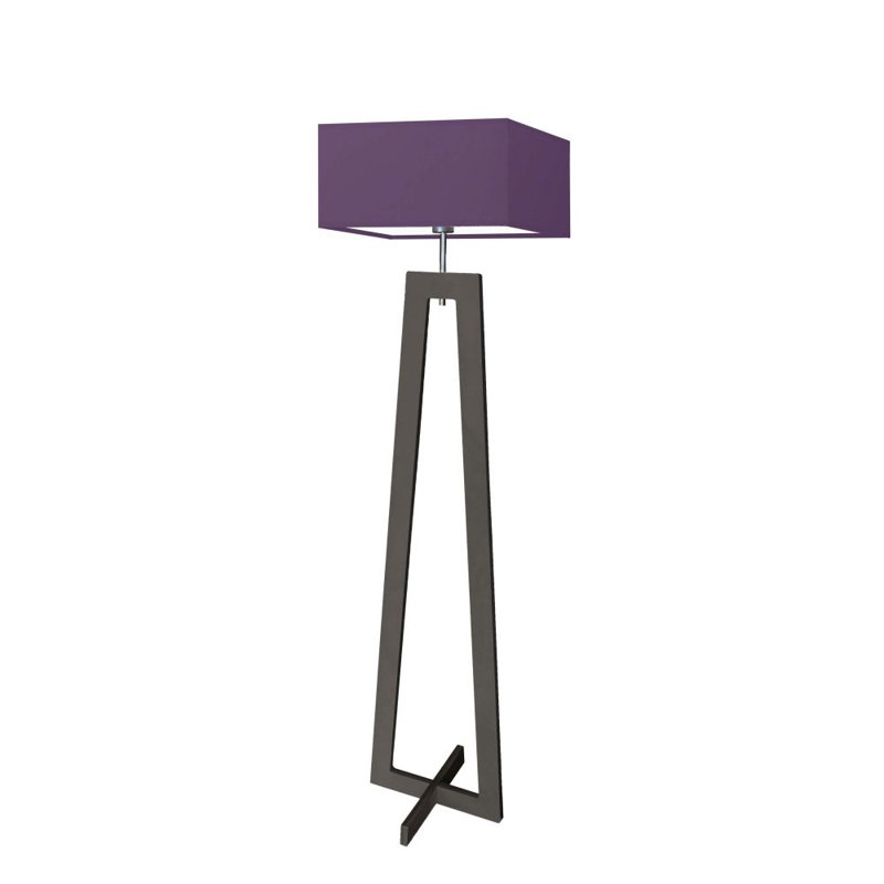 Tahoe 138cm Traditional Floor Lamp, Purple, Black