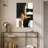 Golden Contrast I Canvas Gold Leaf Wall Art by Art Remedy-107456267-107456272