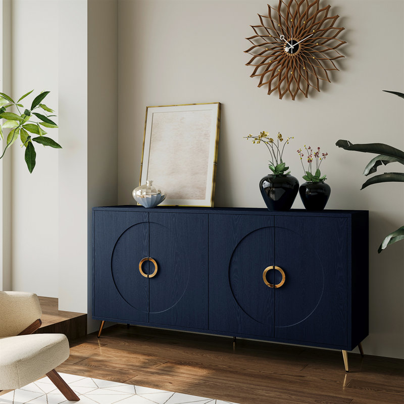 Armoire de rangement Buffet Modern, Bleu