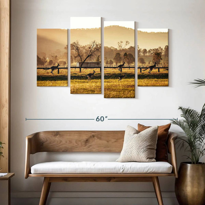 Brampt Leaping Hunter Valley Kangaroos, 32" H x 52" W