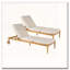 Chaise longue d'extérieur avec roulettes