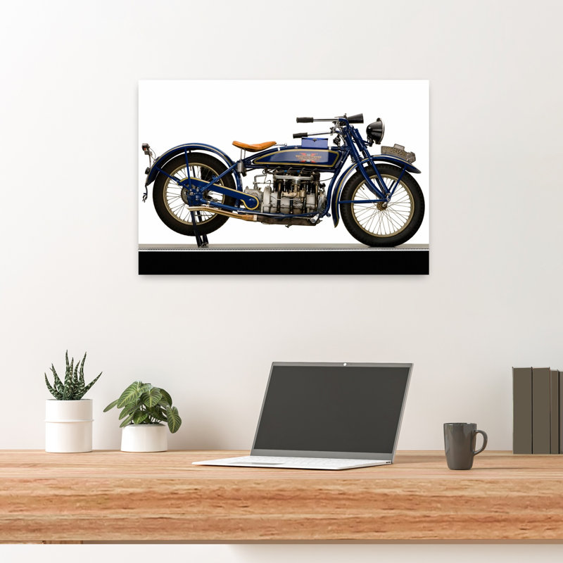 1920 Henderson Model K Four Classic Abstract Landscape Nature, art mural, H 16 po x l 24 po