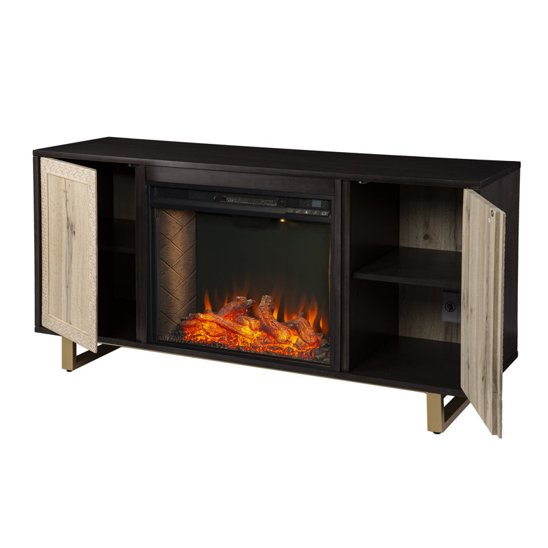 Cheminée Sarenac 54,25'' L avec détails sculptés