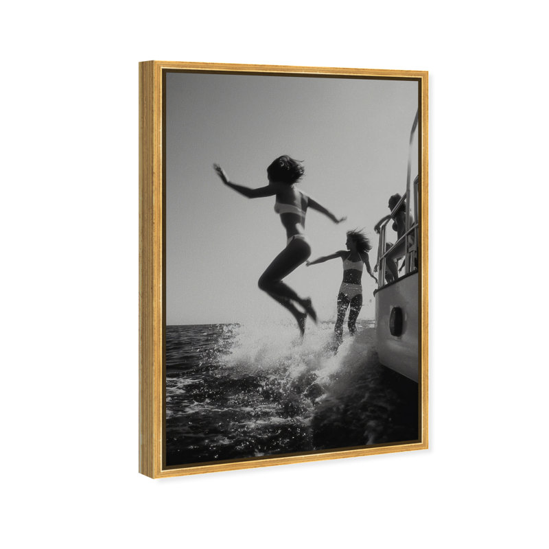 Liquid Gravity Print by Oliver Gal, 55"H x 37"W, Gold Floater Frame