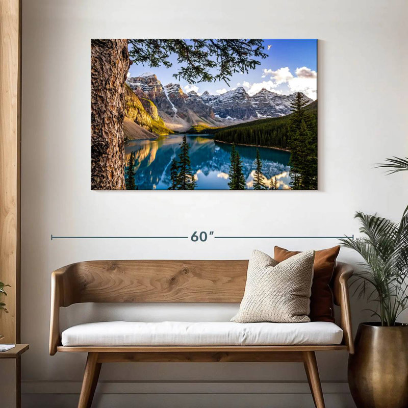 Paysage du lac Alvord Morain, H 30 po x l 45 po