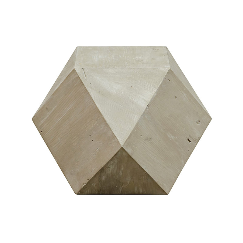 Iconsahedron Solid Wood End Table