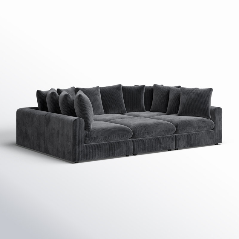 Belandina 6 - Piece Corduroy Sectional