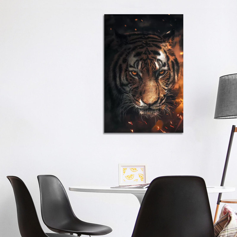 Tiger Sparkles by Zenja Gammer - Print on Canvas, Wrapped Canvas, 66.04 cm H x 45.72 cm W x 3.175 cm D