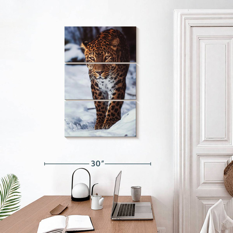 Brampt Winter Leopard, 32" H x 20" W