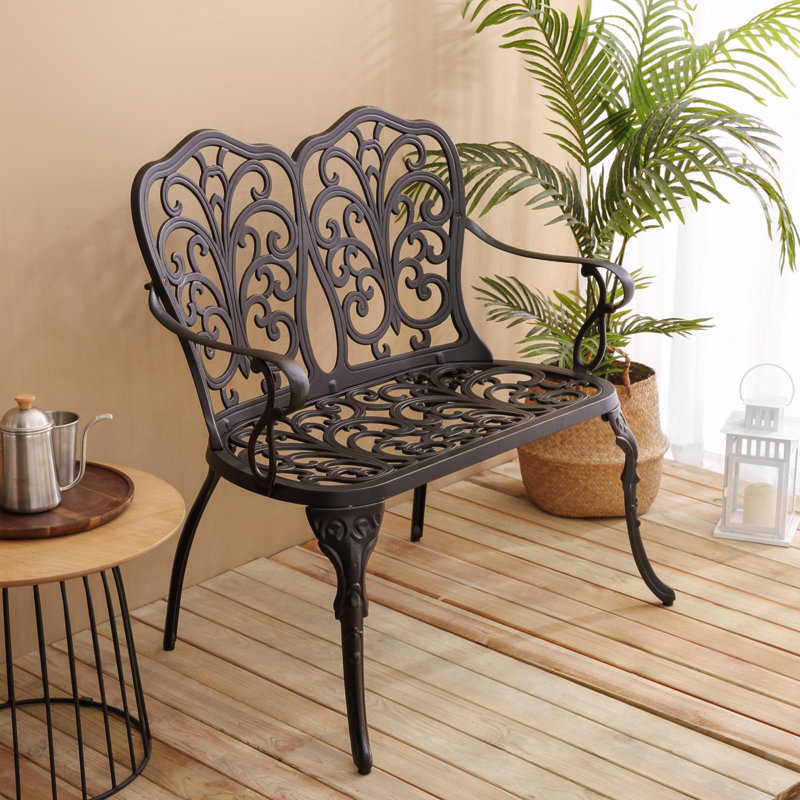 Banc de jardin en aluminium, Black