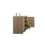 Meuble-lavabo double en chêne naturel 59 "avec lavabo intégré Allier