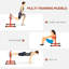Soozier bulgare Split Squat Stand, pied simple, support à 12 niveaux réglable pour l'entraînement de la force du bas du corps, rouge