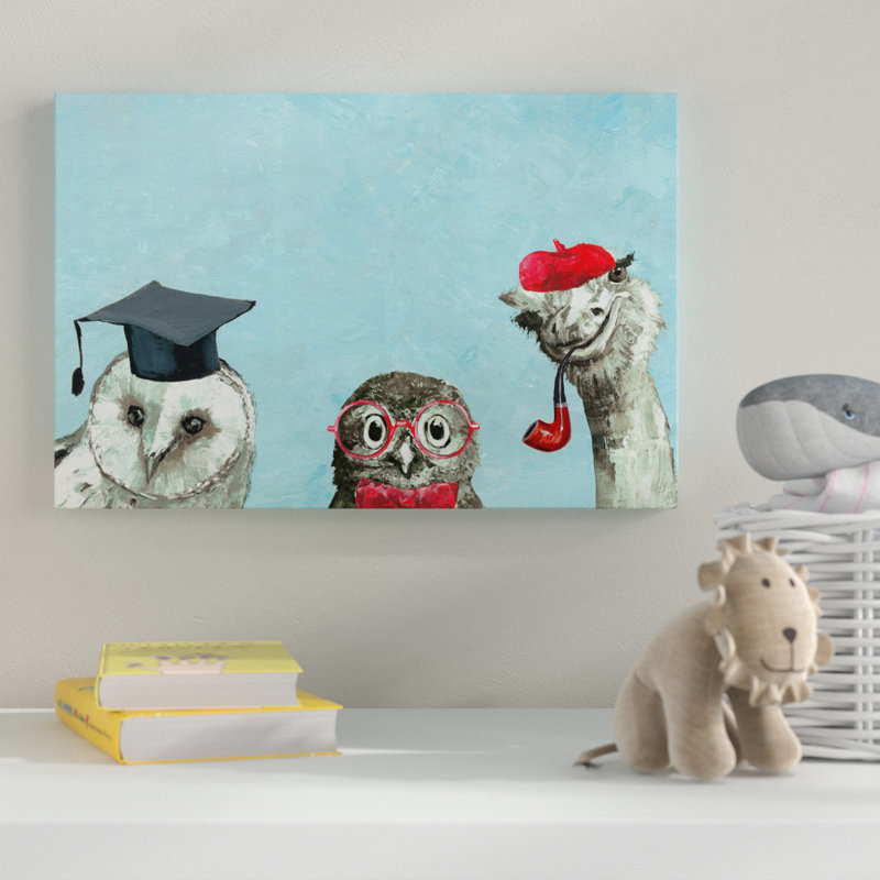 «Brainy Birds», reproduction sur toile tendue, H 8 po x l 12 po x P 1,5 po