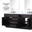 Ensemble de meuble-lavabo double avec robinet et miroirs