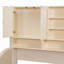 Lit de jour rembourré avec éclairage d'accoudoirs à DEL, tablettes et armoires de rangement, lit gigogne relevable simple-959157678