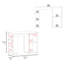 Allen 47" Wide Kitchen Island One Cabinet and Five Shelves, Bar Table, Dinning Table. Pub Table White- Natural Oak