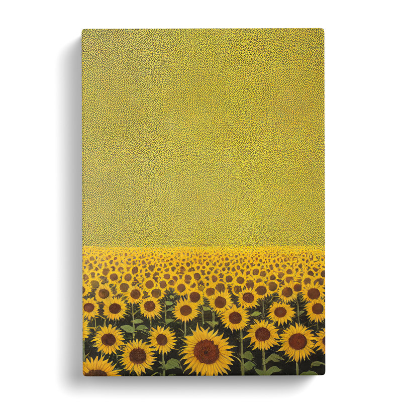 Unique Sunflower Field Vol.2 - Wrapped Canvas, 76cm H x 50cm W x 3cm D