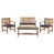 Cadre naturel / coussin bleu marine