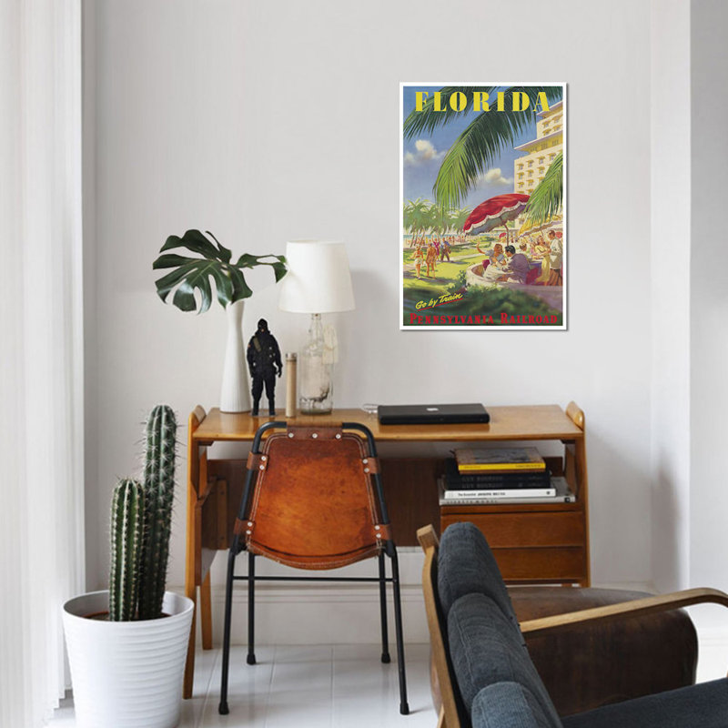 « floride-pennsylvanie ferring », affiche rétro sur toile, 18" H x 12" L x 1,5" D