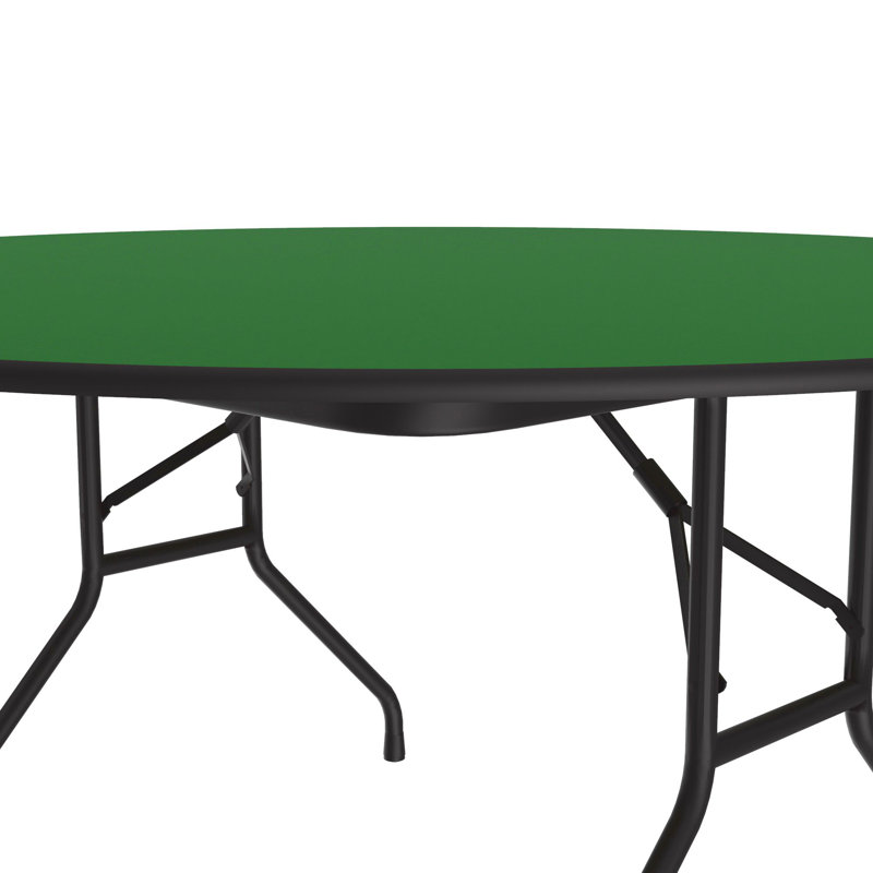Table circulaire pliante portable, Vert, H 29 po x L 48 po x P 48 po