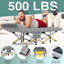 Lit de camp portatif pliant avec matelas-100045955