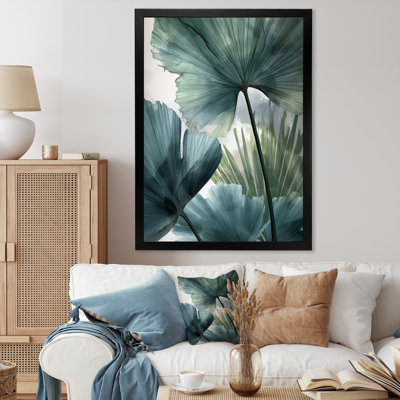 Ginkgo Botanical Canvas Wall Art, Tropical Leaf Decor Print - Ginkgo Leaves Tropical IV
