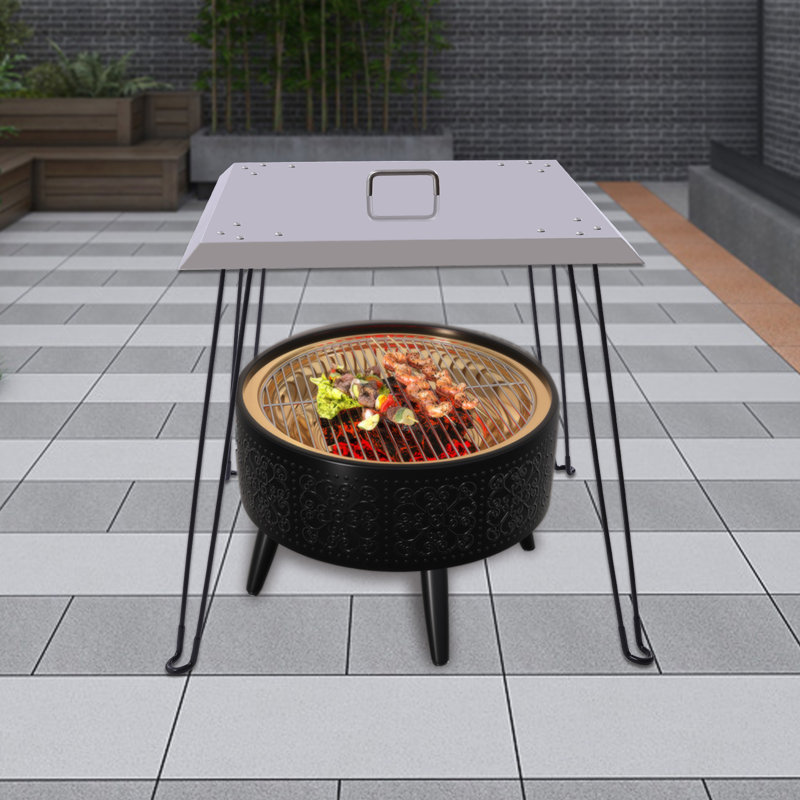 Ivyann 24'' Stainless Steel Fire Pit, 24.01" H x 24.01" W x 24.01" D