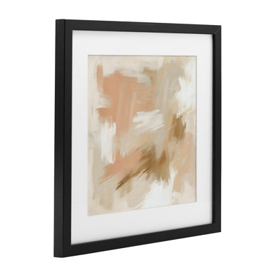 Reproduction encadrée sous verre Beige Strokes, conception par Creative Studio