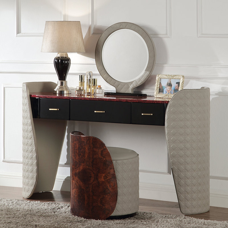Coiffeuse avec miroir et tabouret Jacques