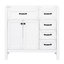 Base de meuble-lavabo blanc de 36 po. Rangement à tiroirs pour la salle de bain. Bois d'hévéa massif. Luminaire moderne. Autoportant. Base d'armoire requise. Avec tiroirs. Ornement autoportant-154494374