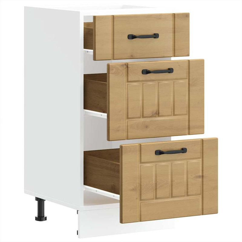 Atsabe Standard Base Cabinet, Artisan Oak, 81.5cm H x 40cm W x 46cm D