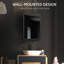 Armoire murale de salle de bain avec miroir et tablettes de rangement, noir