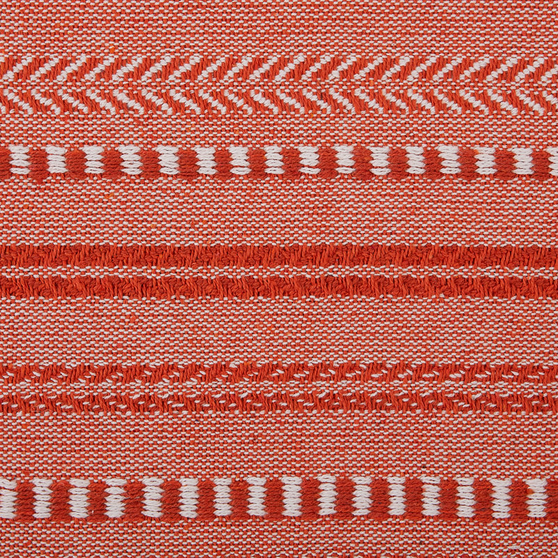 Leore Striped 100% Cotton Table Runner, 108" x 15", Orange