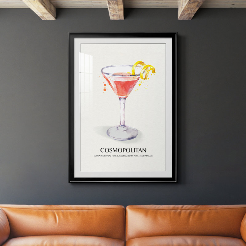 Cosmopolitan - peinture encadrée, H 30,5 po x l 42,5 po x P 1,5 po, Noir
