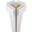 Ensemble de colonnes encastrées carrées classiques en PVC avec base standard standard Craftsman-36092083