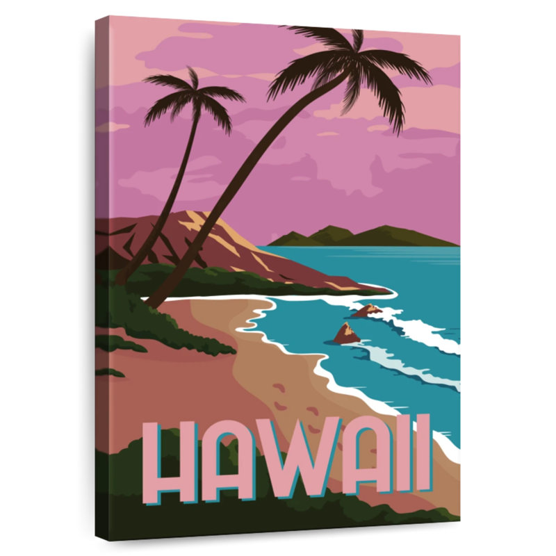 Affiche de coucher de soleil Gillard Hawaii, H 24 po x l 16 po