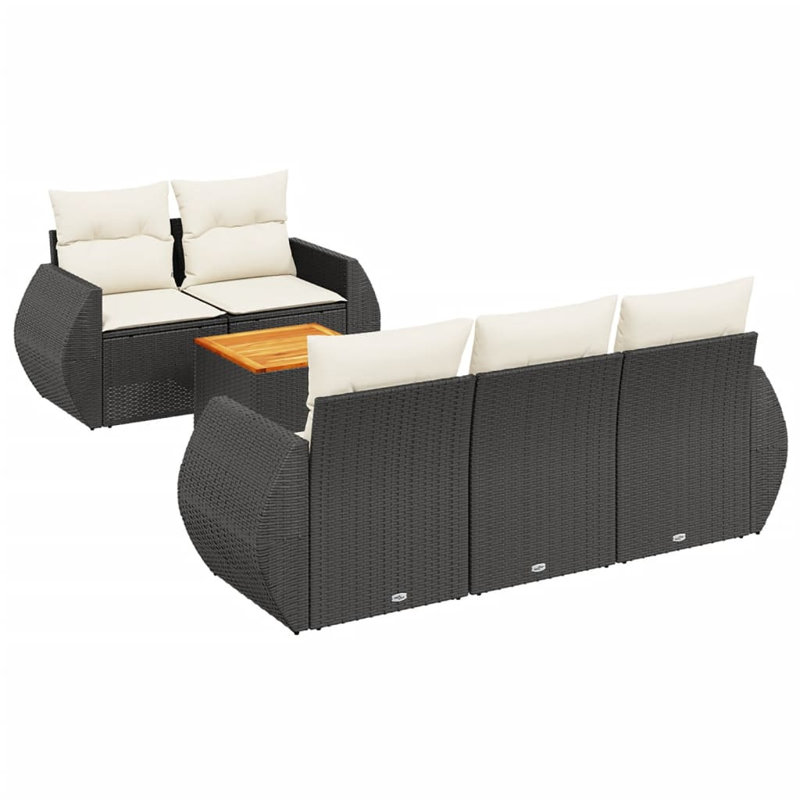 Vidaxl Garden Sofa Set Black
