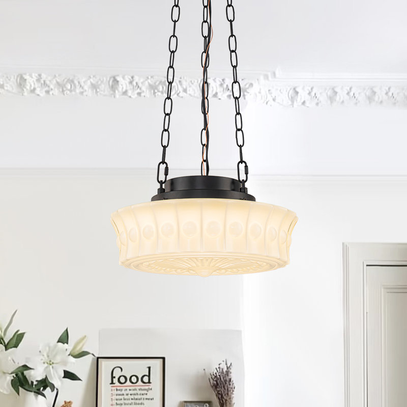 Luminaire suspendu en verre Milk