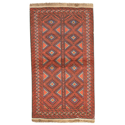 Hand Knotted Wool Area Rug in Multi