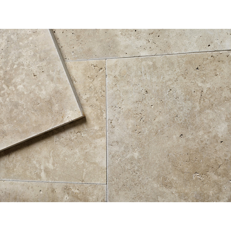 Pavé en travertin Toscane beige 16 x 24