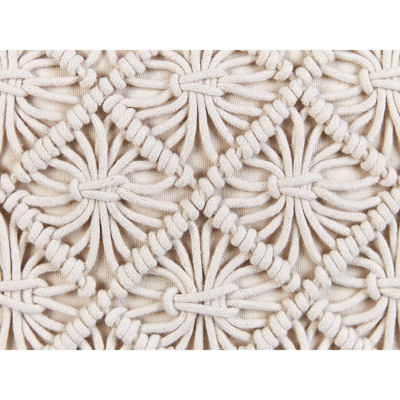 Collierville Plaid Beige Square Cushion