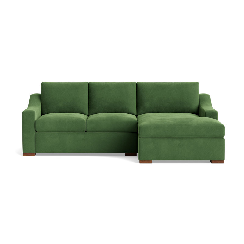 Lucca Sectional, Right Hand Facing, Performance Velvet - Ivy