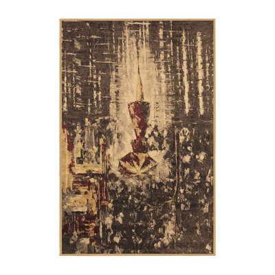 Tapis brun Cykana Mid-Century Modern 2774